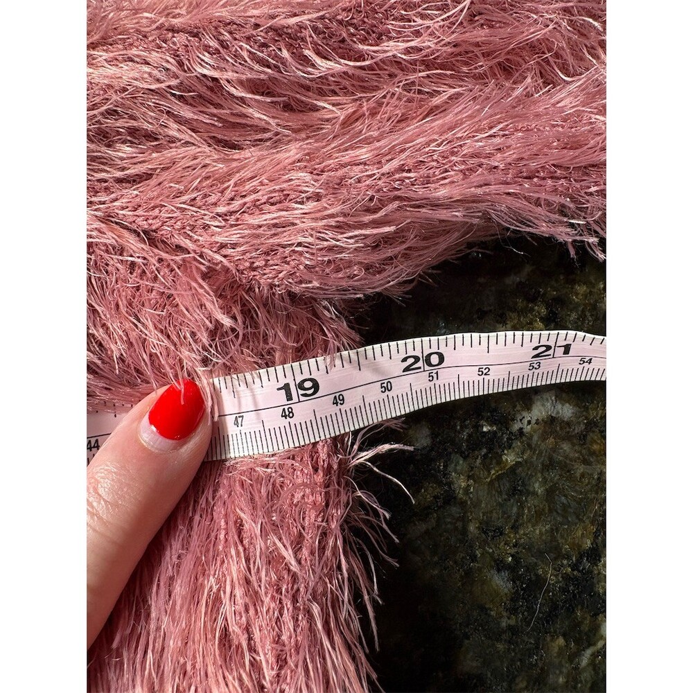 it’s Sweater Womens XL Dusty Rose Fuzzy Pullover Crew Neck 3/4 Sleeve - Picture 5 of 7
